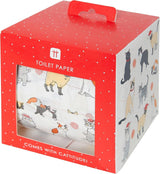 Talking Tables Carta igienica per gatti, Divertente accessorio da bagno, Regali di Natale, BC-PET-T-ROLL-CAT, Rosso, Taglia unica