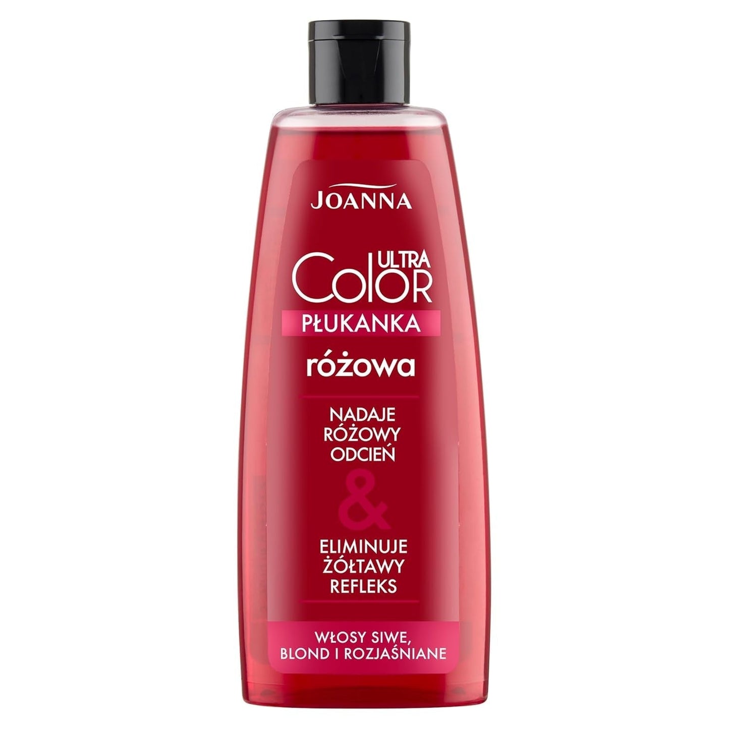 Joanna Ultra Color - Balsamo colorante rosa per capelli biondi e chiari - Rosa pastello - Lucentezza naturale - Rimuove la tinta gialla dai capelli biondo-grigi - Effetto temporaneo - Tintura per capelli 150 ml Naty Shop