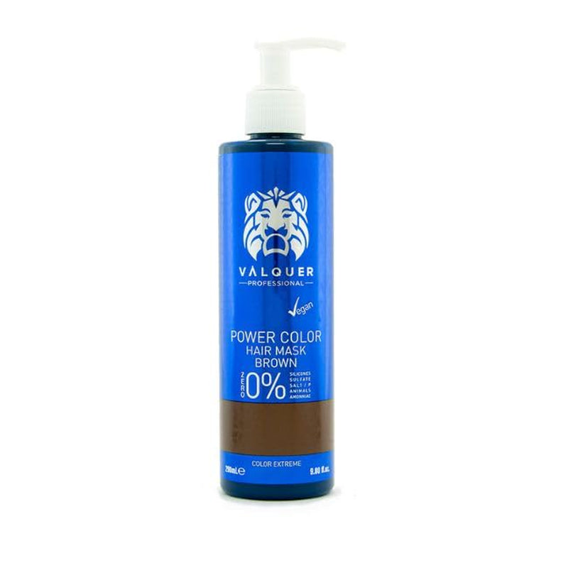 Valquer Power Color Mask formulazione vegana e senza siliconi Dona colore ai capelli 290 ml Nero Maschera per capelli Naty Shop Castagna 275 Ml