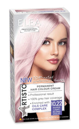 Color & Care tinta permanente per capelli 120ml, risultato professionale, copre i capelli grigi, arricchito con complessi oli per la cura-Colore per capelli a lunga durata (10.1 Biondo cenere super chiaro) Tintura per capelli Naty Shop 10.22 Biondo super chiaro viola