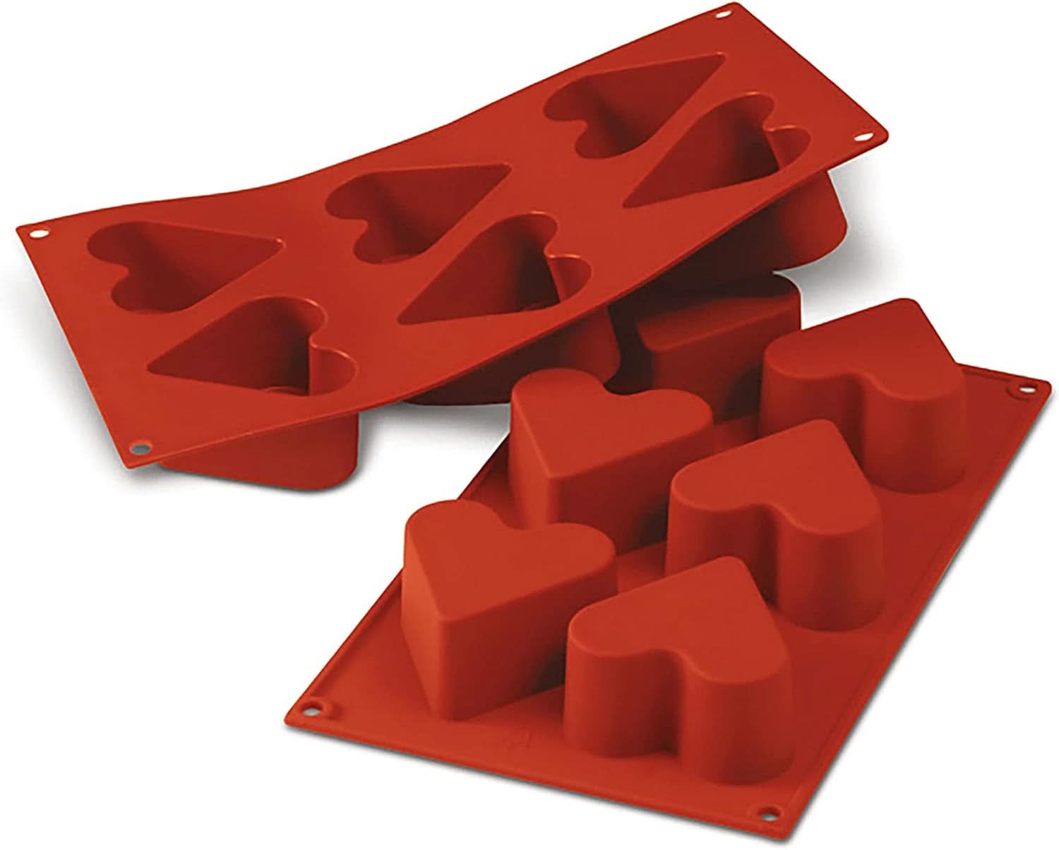 Silikomart 20.036.00.0060 SF 036, Cucina Cuore Naty Shop S (60 x profondità 35 mm, Volume: 8 x 90 ml) 8 x Cuori
