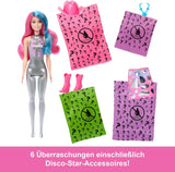 Barbie Color Reveal Fashion Doll e Accessori con 6 Sorprese, Serie Disco Star con Glitter Metallici e Top Cambia Colore (Gli Stili Possono Variare), JCP01 Naty Shop Bambole