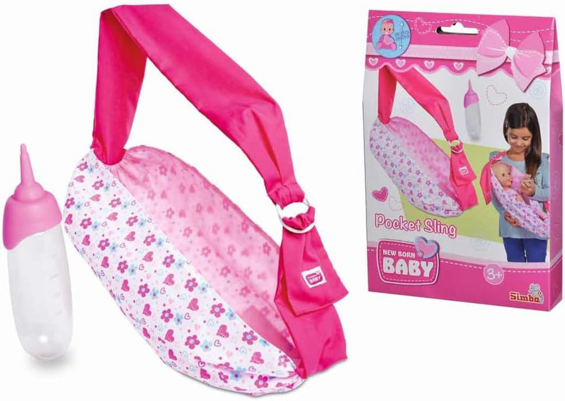 Simba 105560002 Fascia neonato regolabile con borsa e biberon per bambole da 38-43 cm da 3 anni in su