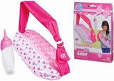 Simba 105560002 Fascia neonato regolabile con borsa e biberon per bambole da 38-43 cm da 3 anni in su