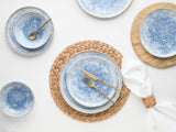 CreaTable, 21652, serie Uno Mykonos, set di stoviglie da 12 pezzi, set di piatti in porcellana, lavabile in lavastoviglie e adatto al microonde, prodotto in Portogallo