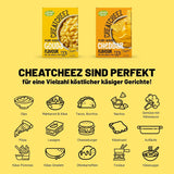 Cultured Foods Vegan 3-er Set Vegan Mac e formaggio, salsa Gouda, salsa Cheddar, Laktosefrei Glutenfrei MAC & CHEEZ CHEATCHEEZ