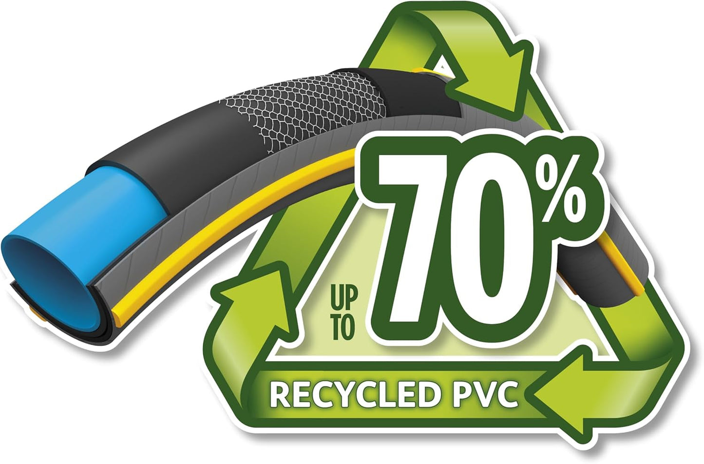 Tubo HOZELOCK - Ultramax 12,5 mm x 30 m, fino al 70% di PVC riciclato, robusto, resistente alle intemperie, antitorsione, resistente alla piegatura e allo schiacciamento, grigio