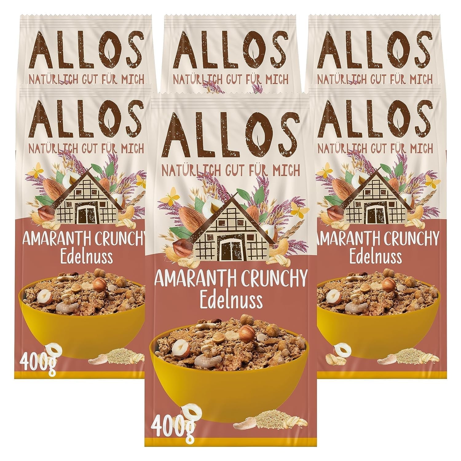 ALLOS Amaranto Croccante Nobleuss | Muesli biologico Noci Avena Cereali per il più piccolo Cereals Naty Shop Titolo predefinito