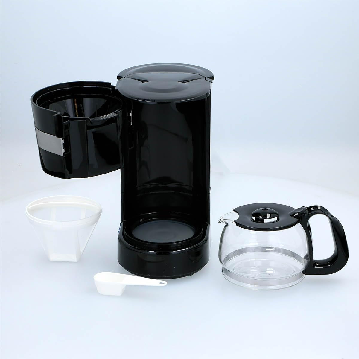 Caffettiera per camion 24V - Caffettiera per camion - Caffettiera con filtro - Caffettiera per tenere in caldo - Caffettiera con caraffa in vetro - Nera