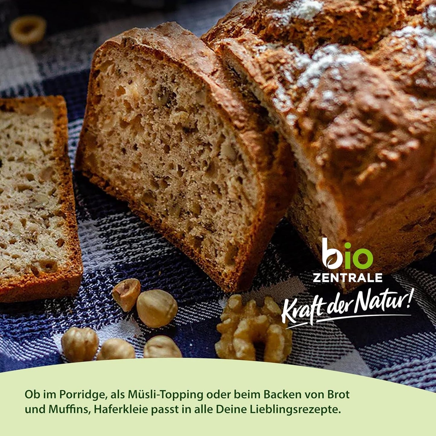 Crusca d'avena biologica Biocentral 1 kg | Pacchetto vantaggioso | Fonte proteica ad alto contenuto di fibre | Naturalmente vegano | Dall'agricoltura dell'UE | Basso contenuto di zucchero