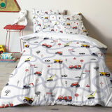 Biancheria letto per ragazzi, vari modelli Biancheria letto - bambini Naty Shop Auto 135X200 cm + 80X80 cm
