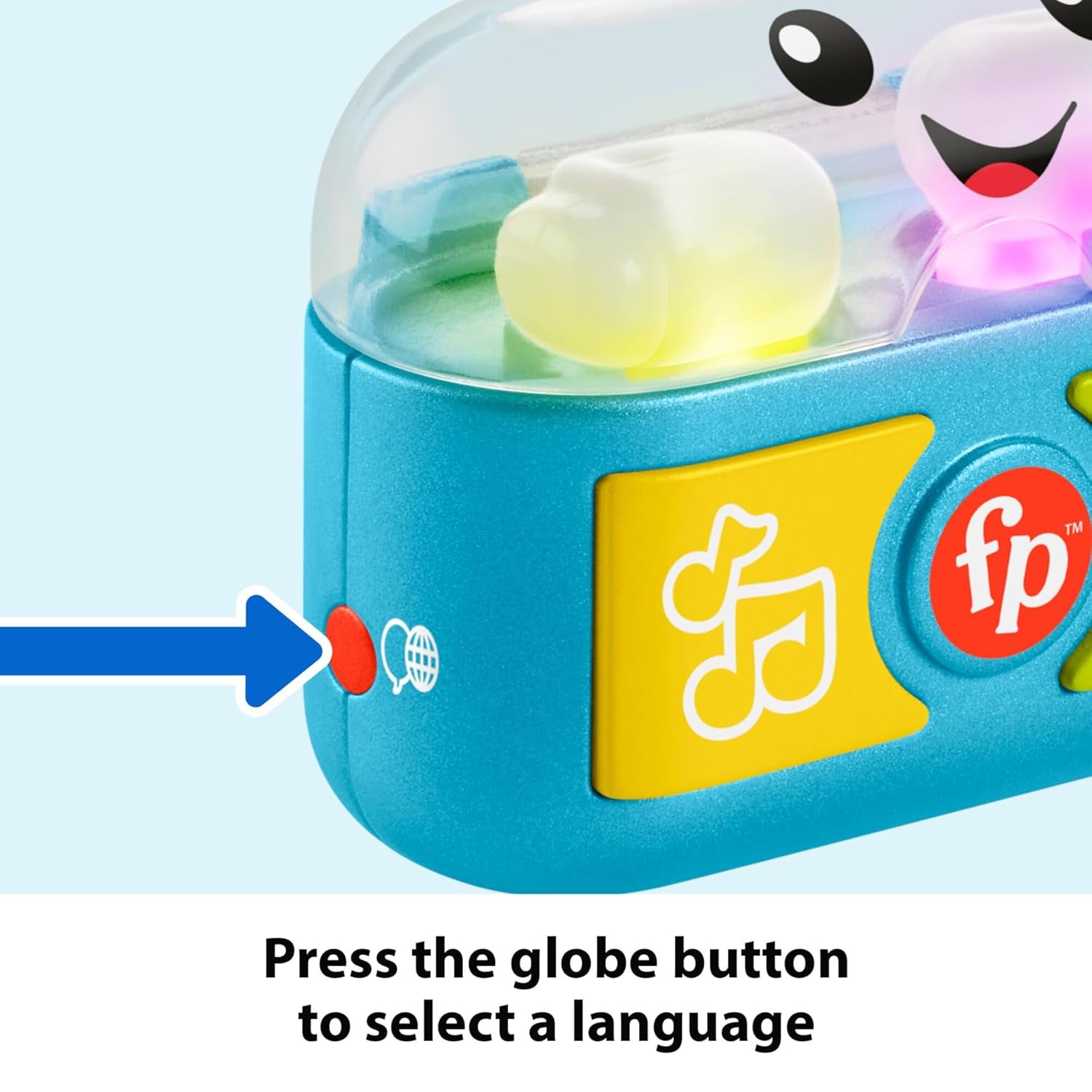 FISHER-PRICE Gioca e impara divertendoti con i tappi per le orecchie Play - Tappi per le orecchie interattivi con luci divertenti, canzoni di apprendimento e attività motorie complesse, oltre 20 canzoni e frasi, da 6 mesi in su, HWY45 Giocattoli per bambini Naty Shop