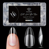 Modelones Nail Tips 510 pezzi - Set di punte per unghie a copertura totale, Set di punte in gel, Punte per unghie in resina PMMA pre-lucidante, Unghie artificiali per colla su nail art fai da te, Squoval corto