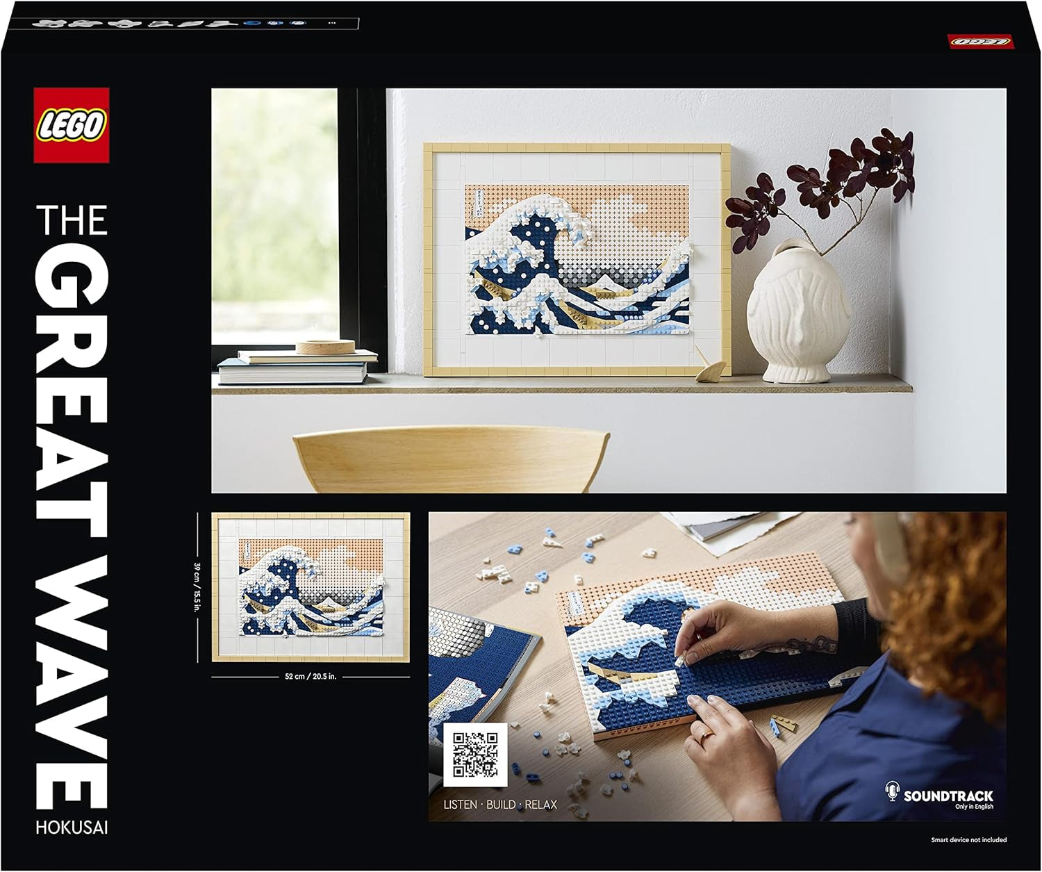 LEGO 31208 Art Hokusai - La Grande Onda 3D Decorazioni murali giapponesi Set artigianale Tela oceano incorniciata Hobby per adulti Decorazioni fai da te per casa e ufficio Kit di costruzione Acquista il negozio LEGO