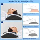 Cuscino Ortopedico, Cuscino Collo ergonomico, Cuscino Testa, Cuscino Memory Foam Originale per Fianchi, Supporto Schiena e Stomaco, Cuscino Supporto Collo per Uomo, Donna (67,3 X 38,2 X 13,8/3 Cm) Cuscini Ortopedici Cervicali Naty Shop