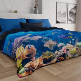 PETTI Artigiani Italiani copripiumino matrimoniale, 100% Made in Italy, Trapunte e Trapunte Aquarium Naty Shop