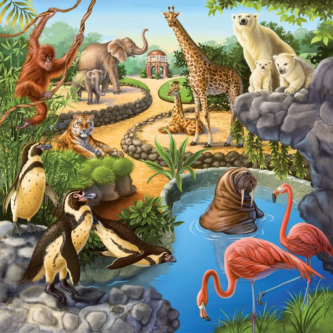 Ravensburger Puzzle per bambini - 09265 Foresta/Zoo/Animali domestici - puzzle per bambini dai 5 anni, con 3X49 pezzi Puzzle Naty Shop