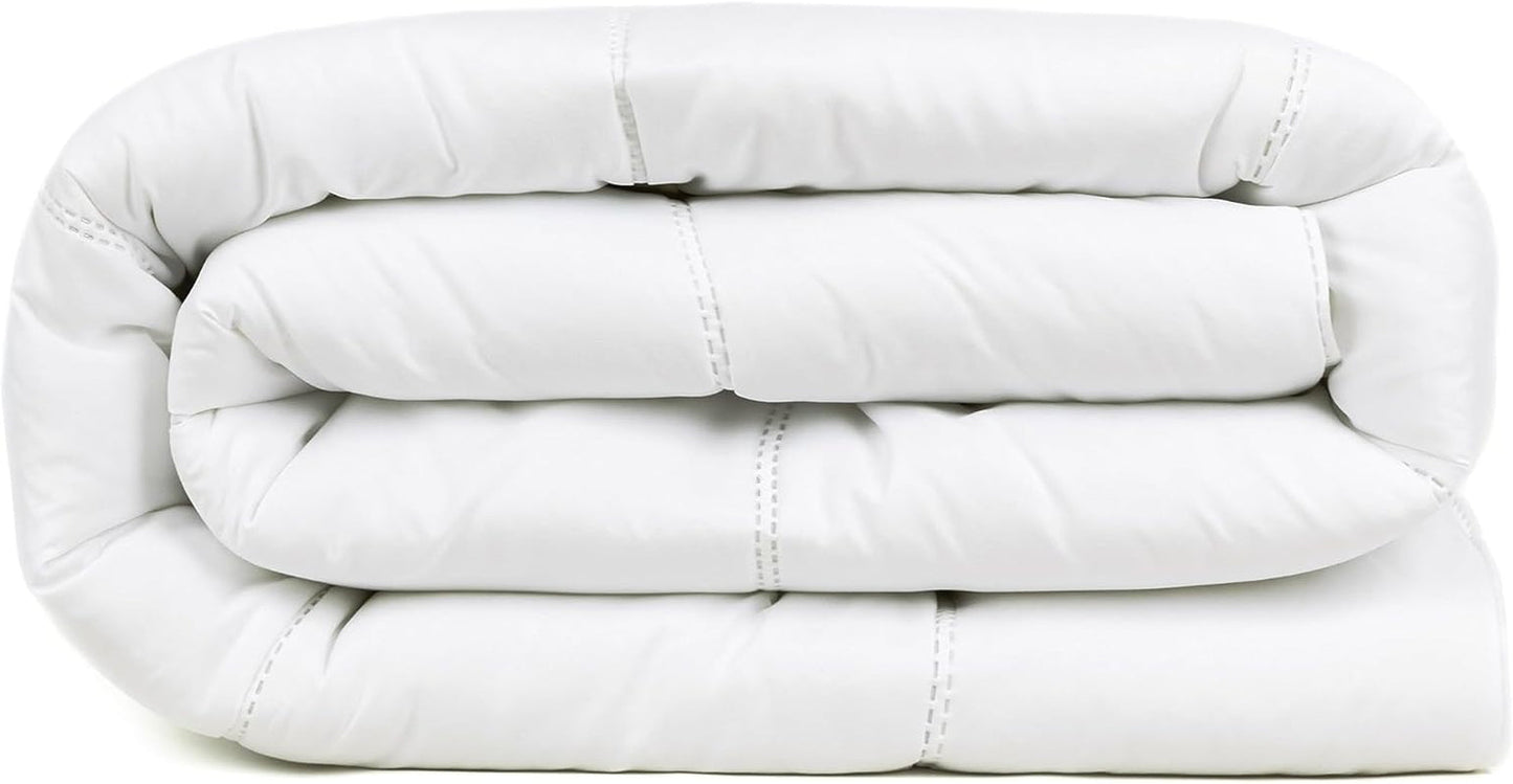 Piumino TRAMAS+ 200 Gr/M² per letto in fibre cave siliconate - 150X220 Cm - Certificato Oeko Tex - Bianco, morbido, caldo, minimalista - Letto 90 Cm Trapunte e Trapunte Naty Shop 180X220 Cm