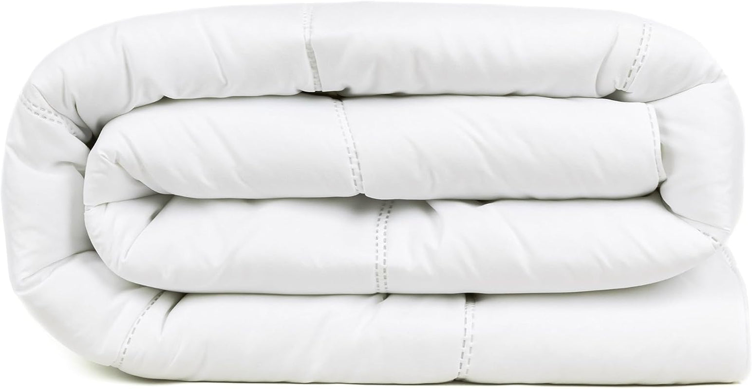 Piumino TRAMAS+ 200 Gr/M² per letto in fibre cave siliconate - 150X220 Cm - Certificato Oeko Tex - Bianco, morbido, caldo, minimalista - Letto 90 Cm Trapunte e Trapunte Naty Shop 180X220 Cm