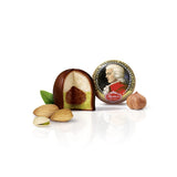 Rebel, Duet Mozart Kugeln, confezione da 2, palline di Mozart al cioccolato fondente ripiene di pistacchio e marzapane, mandorle e torrone alle nocciole, 40g (2 palline di Mozart)