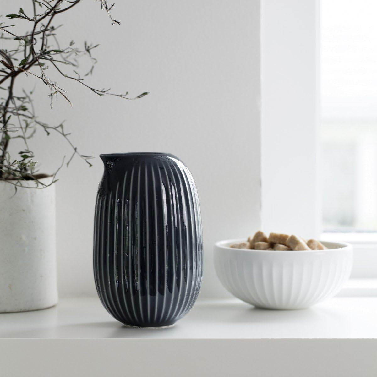Kähler Bomboniera Ø12 cm Hammershøi Decorazione Design danese, bianco Scatole per alimenti Naty Shop