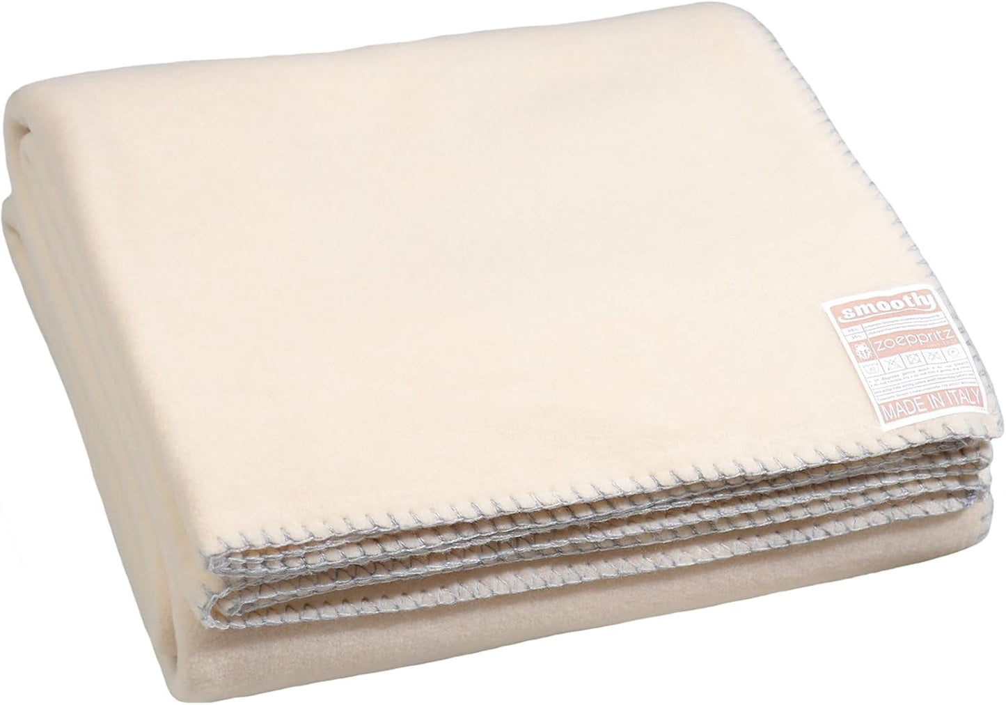 Zoeppritz since 1828 Coperta in pile Smoothy - Soffice e confortevole coperta in pile polare - Vegan - 140X190Cm - 010 Bianco Sporco, 010 Bianco Sporco Zoeppritz Since 1828 020 Crema 140X190 Cm