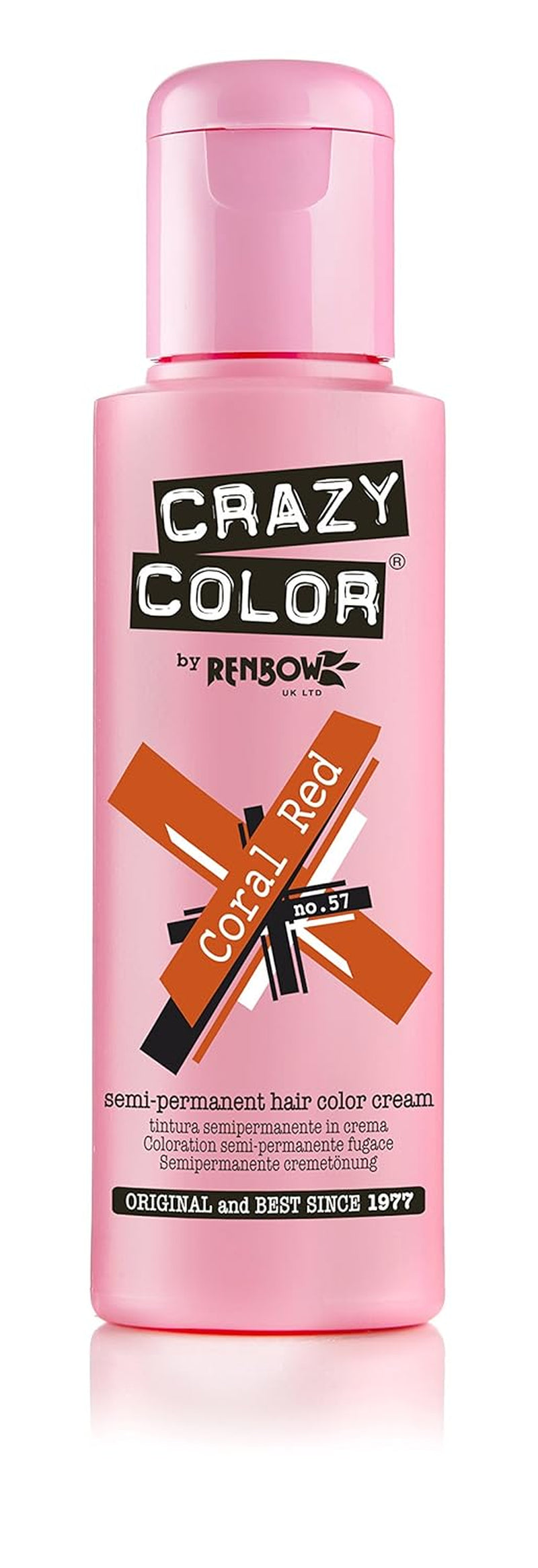 GO TOXIC Crema colorante semipermanente UV per capelli, 100 ml (1 confezione) Tintura per capelli Naty Shop 57 rosso corallo 100 Ml (1 confezione)