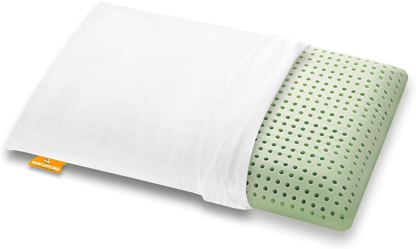 Marcapiuma cuscino memory foam, verde, naturale, alle erbe, 2 pezzi Cuscini standard Naty Shop