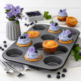 Zenker 12Er Muffinform Energy, Premium-Backform, Für Köstliche Kuchen, Verkürzt Die Backzeit Um Bis Zu 20% (Farbe: Silber/Anthrazit), Menge: 1 Stück, Hellgrau Und Dunkelgrau Stampi e vassoi per cuocere Naty Shop