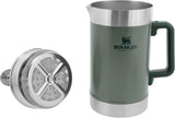 Pressa per caffè STANLEY Classic Stay Hot 1,4 L Hammertone Green - Mantiene il caffè caldo per 4 ore - Deposito minimo - Pressa per caffè integrata in acciaio inossidabile - Senza BPA - Lavabile in lavastoviglie