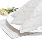 Papstar 11682 50 tovaglioli "Royal Collection" piega 1/4 40 X 40 cm "Ornamenti", bianco