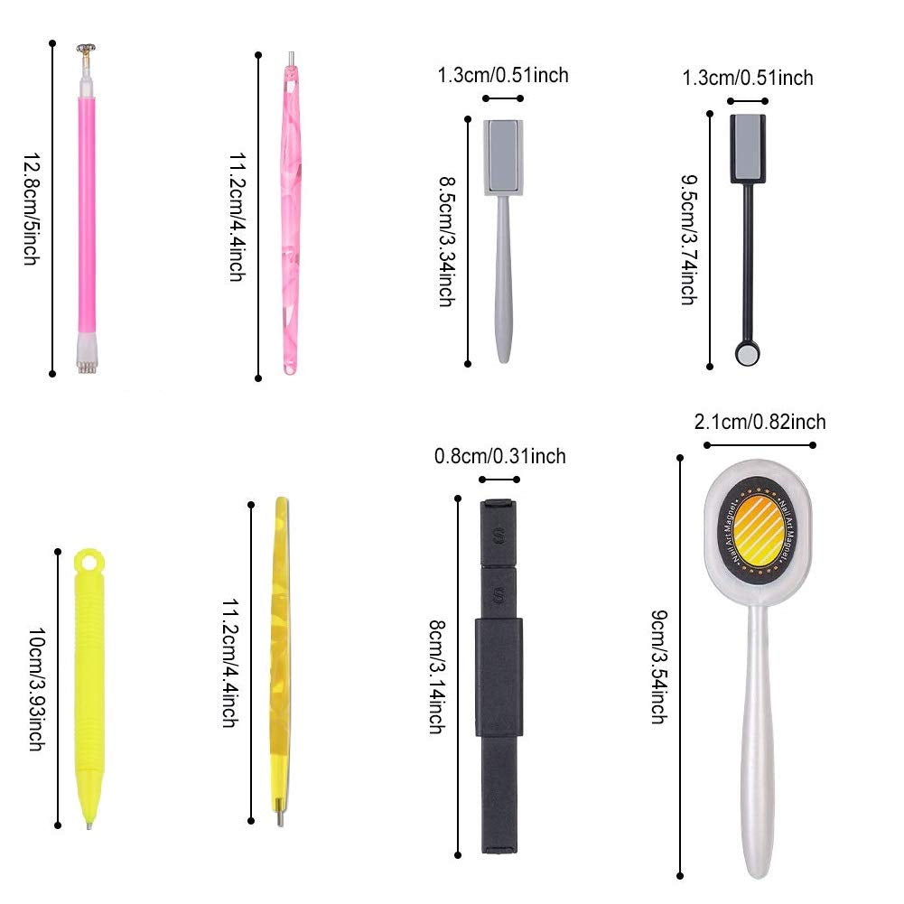 Nail Art Werkzeug Magnetstift, 10 Stück Nagel Magnet Stick Tool Set, Nagel Magnet Stift e Starker Magnet Stock Punktierungsstifte Für DIY 3D Magnetics Katzenauge UV Gel Polnisch Nagel Kunst