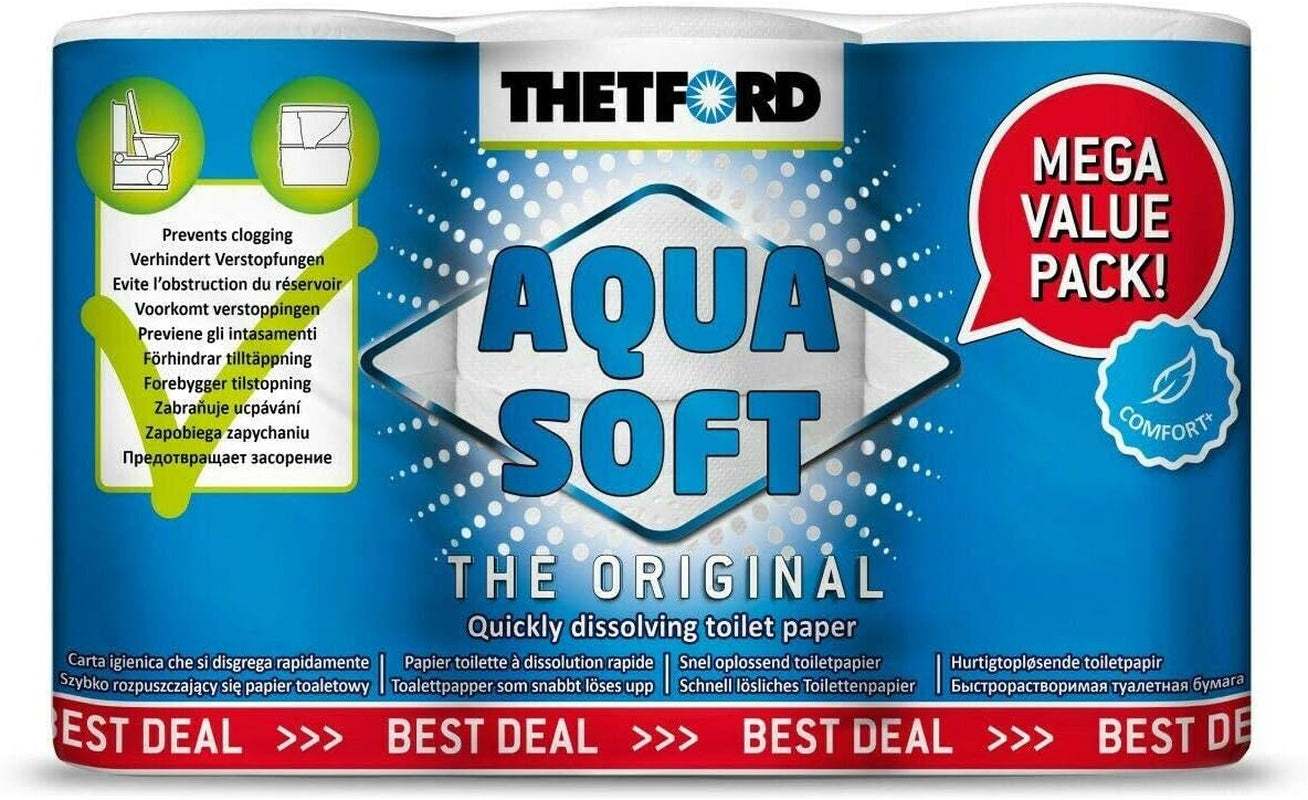 Carta igienica Aqua Soft Carta igienica portatile 4 rotoli/bottiglie Servizi igienici da campeggio Carta igienica da campeggio all'aperto