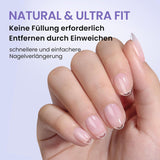 Btartbox Punte per unghie a mandorla extra corte - Gel a copertura totale X Punte per unghie in gel morbide XS - Semi-opache preformate per salone per unghie larghe 320 pezzi
