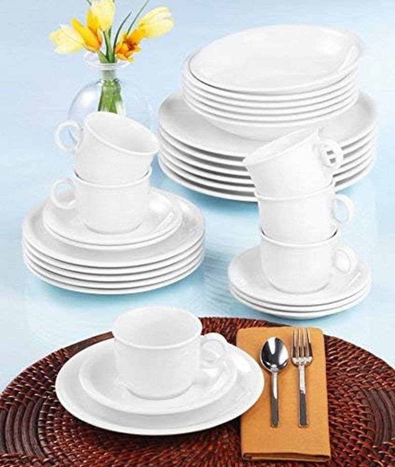 Seltmann Weiden 001.716175 Compact White Servizio di stoviglie da 30 pezzi, bianco/semplice