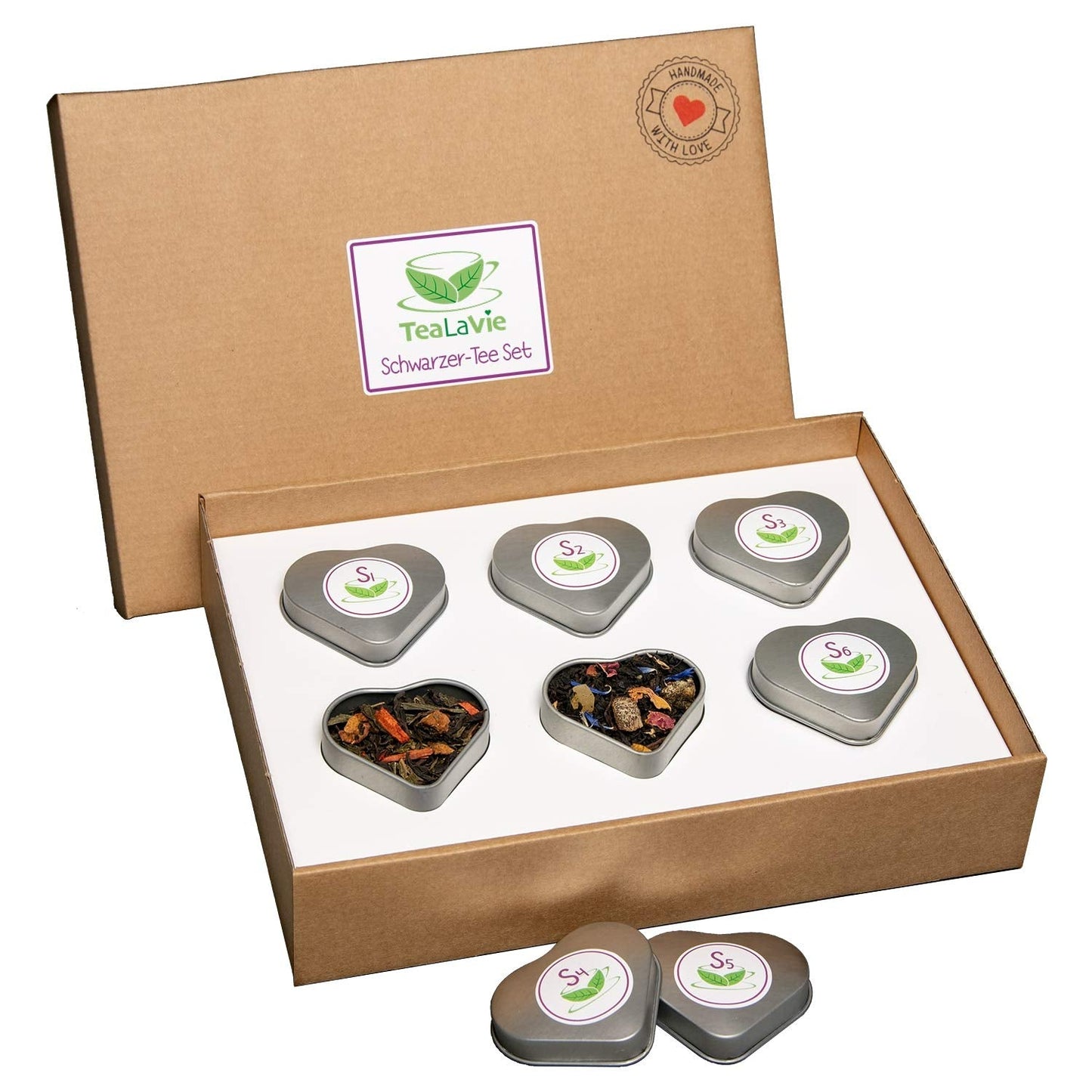 Tealavie Set regalo di 6 tè alla frutta (60 g) Set campione Confezione regalo Grazie Idee regalo per le colleghe Festa della mamma 2024