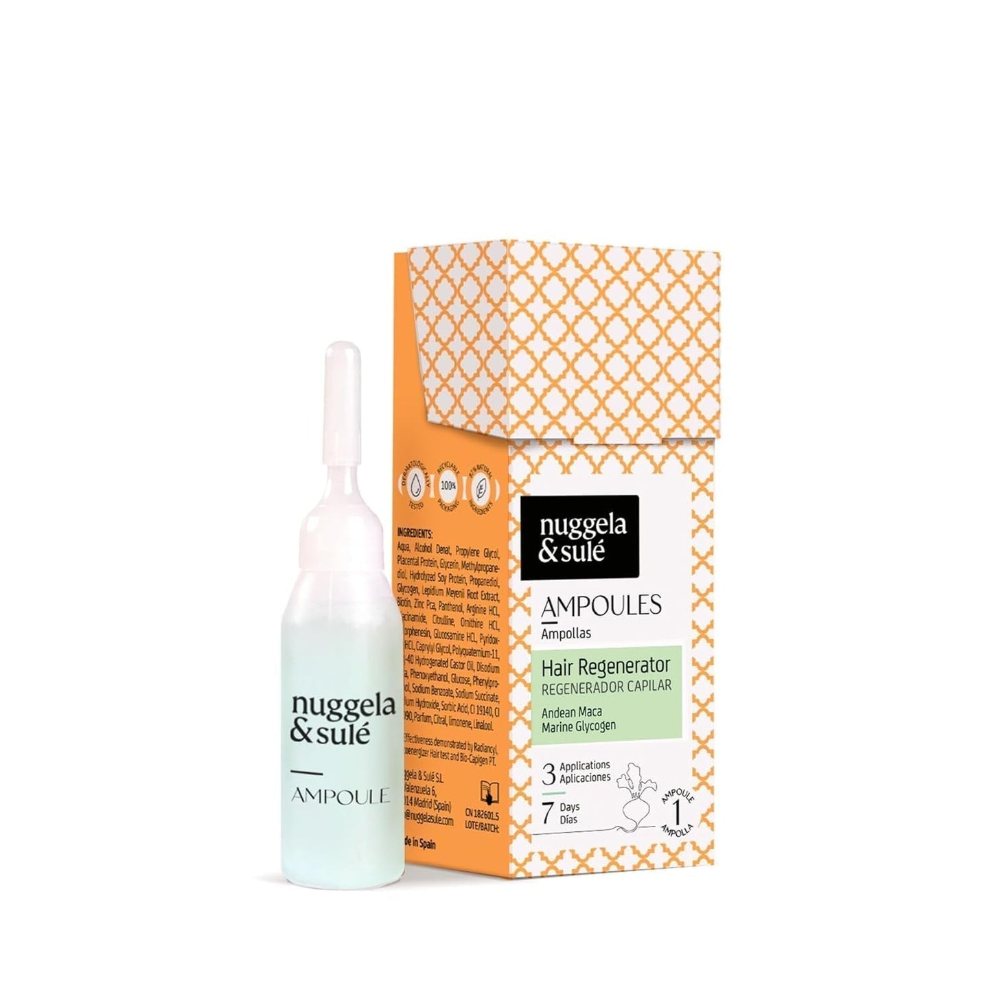 Fiale balsamo per capelli Nuggela & Sulé, trattamento di 1 settimana, 10 ml Cura dei capelli Nuggela Titolo predefinito