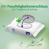 Salviette igieniche Tempo "Gentle & Caring" - Megapack - 16 confezioni da 42 salviette - Duo Packs - con camomilla naturale - carta igienica, dermatologicamente testate e neutre al Ph della pelle