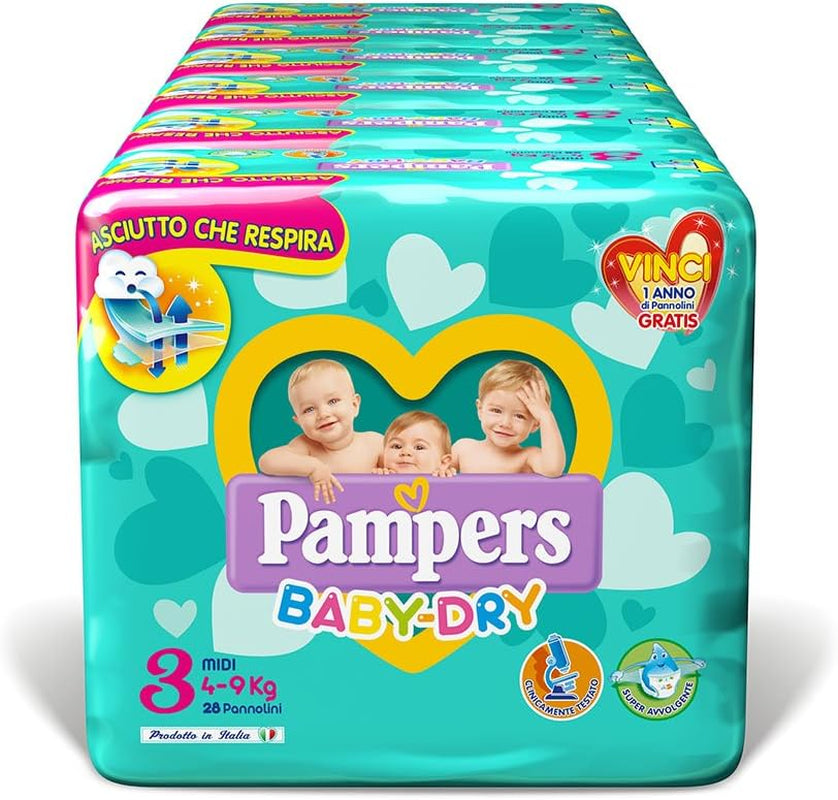 Pannolini Pampers Baby Dry Maxi Twin Pack, taglia 4 (7-18 kg), 48 pannolini