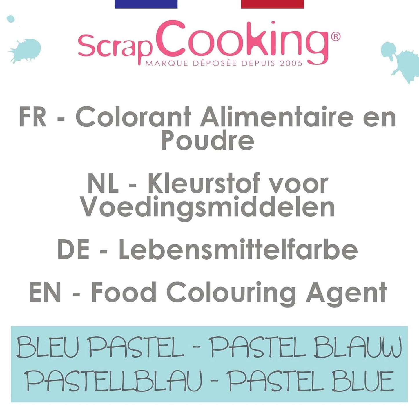 Scrapcooking, colorante alimentare in polvere, blu pastello, 5 grammi Naty Shop