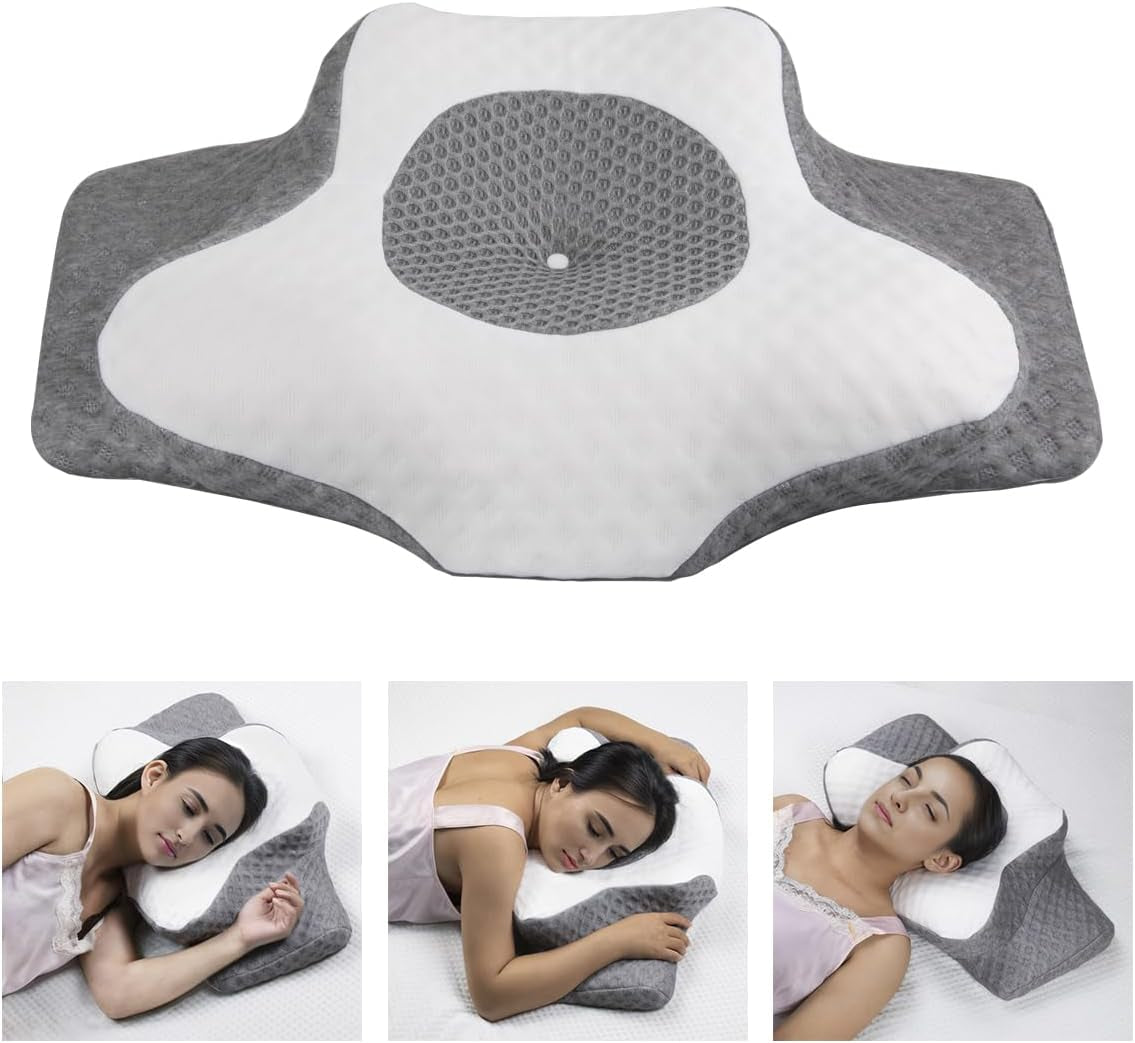 Topmener Cuscino Ortopedico in Memory Foam, Cuscino per Collo Regolabile, Cuscino Ortopedico ergonomico a Farfalla per Supporto del Collo durante il Sonno, Cuscino per Dormire su Schiena e Stomaco Cuscini Ortopedici Cervicali Naty Shop Default Title
