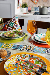 Excelsa Lisbona Tellerservice, 18 pezzi, Porzellan und Keramik, mehrfarbig