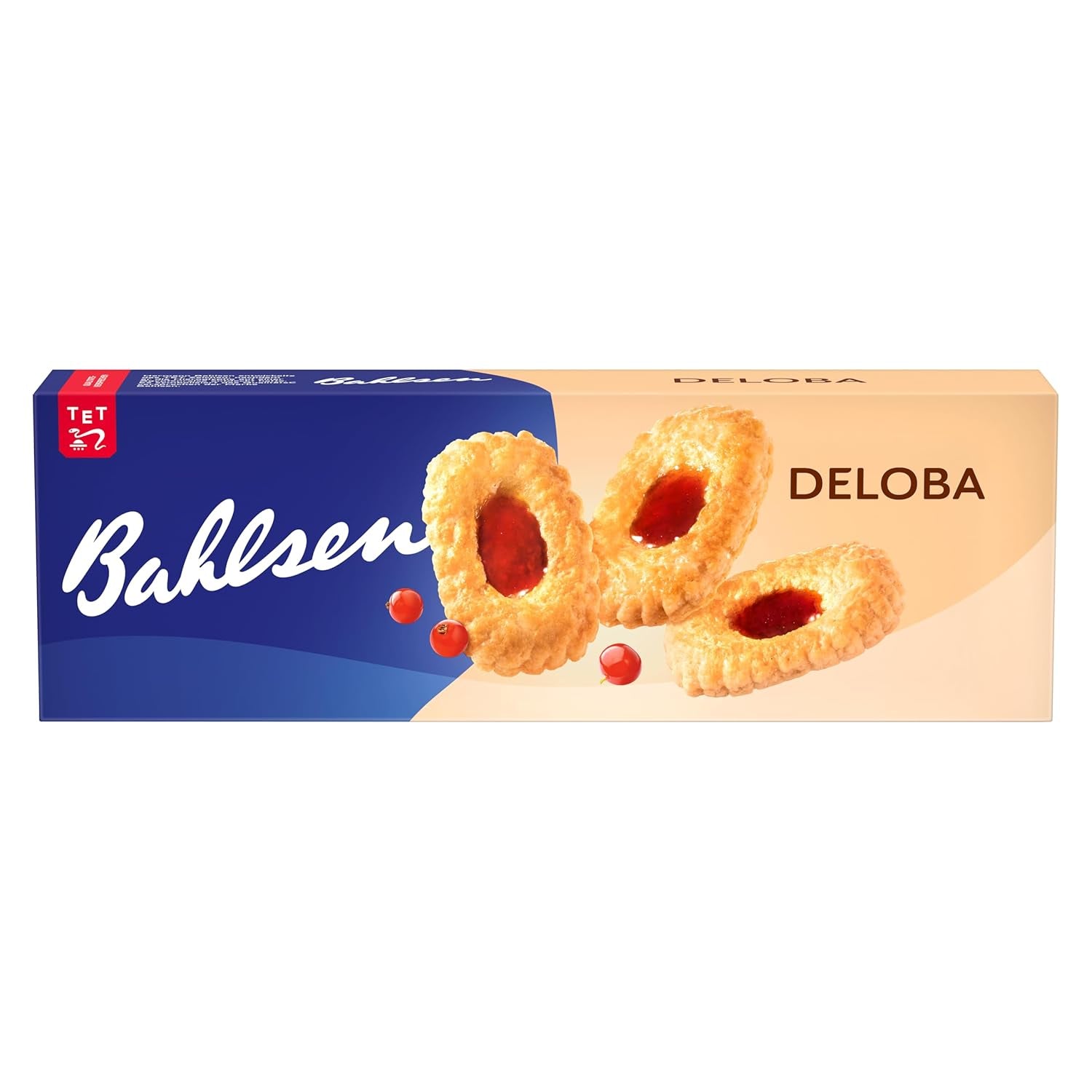 Bahlsen Deloba - 1 confezione - Pasta sfoglia al ribes nero e ciliegia (1 x 100 g)