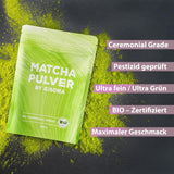 Tè verde Matcha cerimoniale qualità BIO 100G Polvere di tè verde Matcha biologico al 100%.