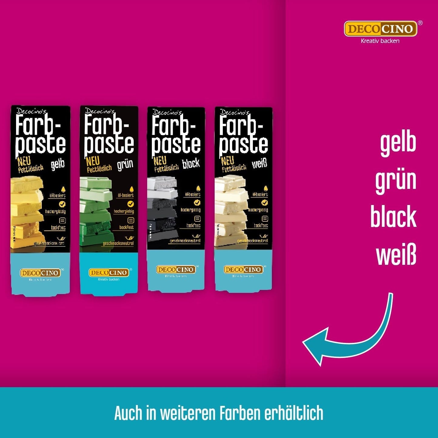 DECOCINO Pasta colorante liposolubile rossa - 15 g - Colorante alimentare a base di olio, ideale per colorare cioccolato, crema al burro, fondente o pasta per biscotti (Confezione da 3)
