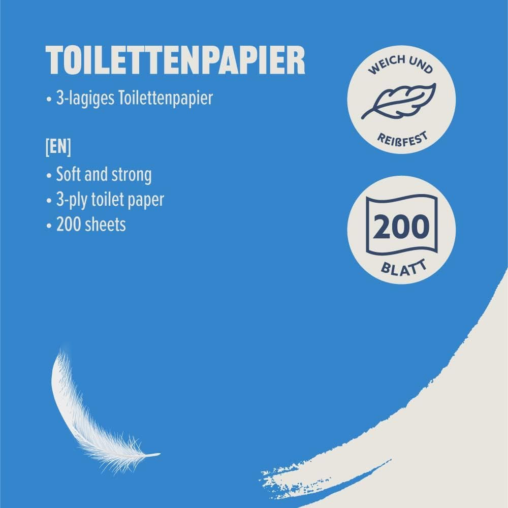 By Amazon Carta igienica, 3 strati, 10 rotoli (10 rotoli, confezione da 1) 200 fogli per rotolo, certificata Fsc