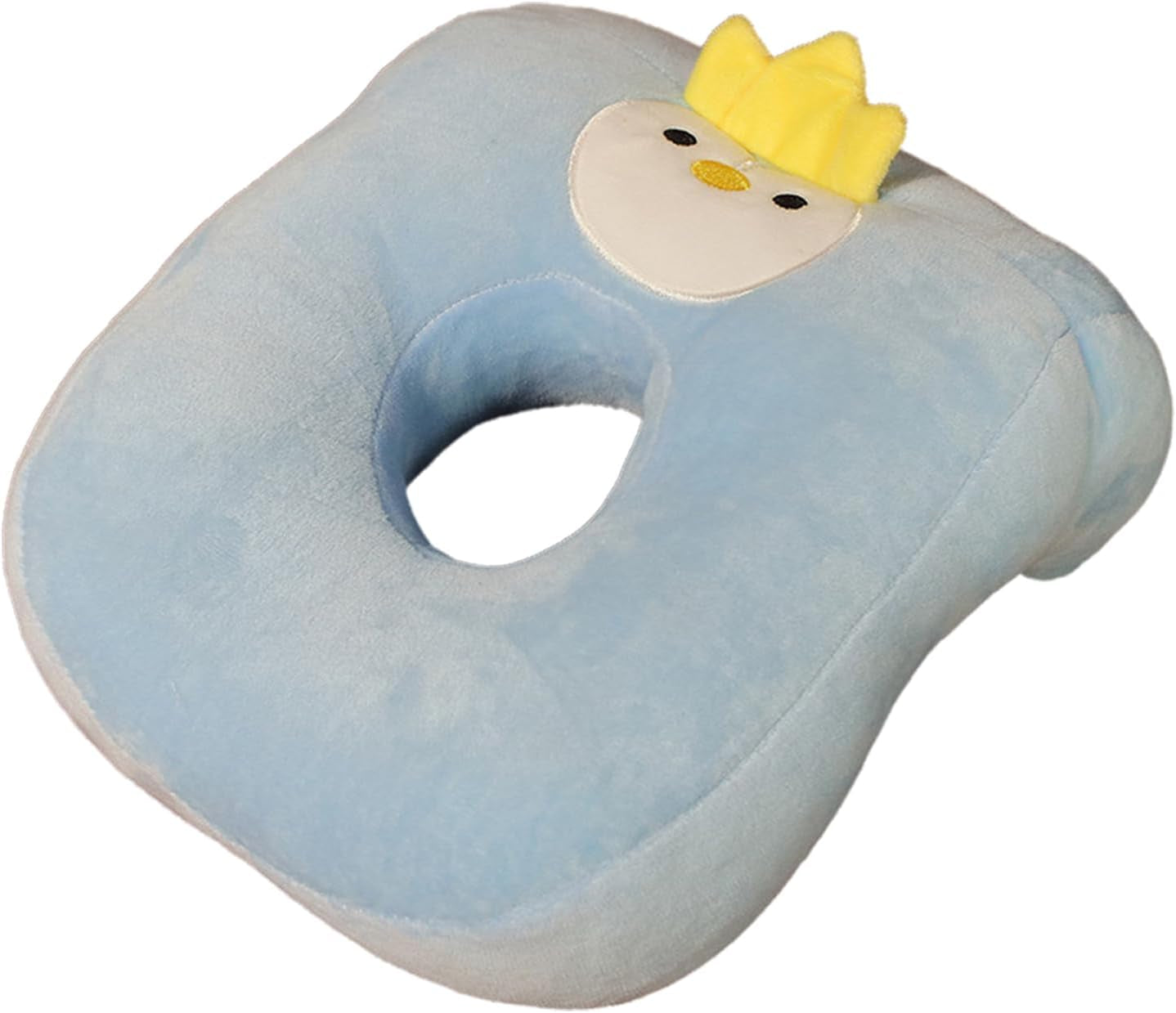Cuscino per dormire da ufficio in cotone memory, carino per le orecchie, morbido cuscino per dormire, per dormire lateralmente, per donne, ragazze, bambini (gattino grigio) Naty Shop Cuscini ortopedici cervicali blu - Blu Pinguino
