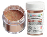 Colorante alimentare commestibile Sugarflair Lustre Blush Rose Gold - Polvere commestibile brillante per torte, muffin, cioccolato, pasticcini, dessert, gelati, bevande, cocktail e altro - 4g