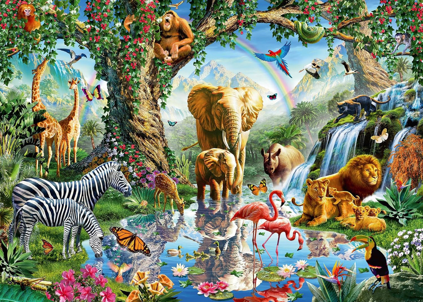 Ravensburger Puzzle 12000682 - Jungle Adventure - Puzzle da 1000 pezzi per adulti e bambini dai 14 anni, Puzzle Naty Shop Nuovo Design