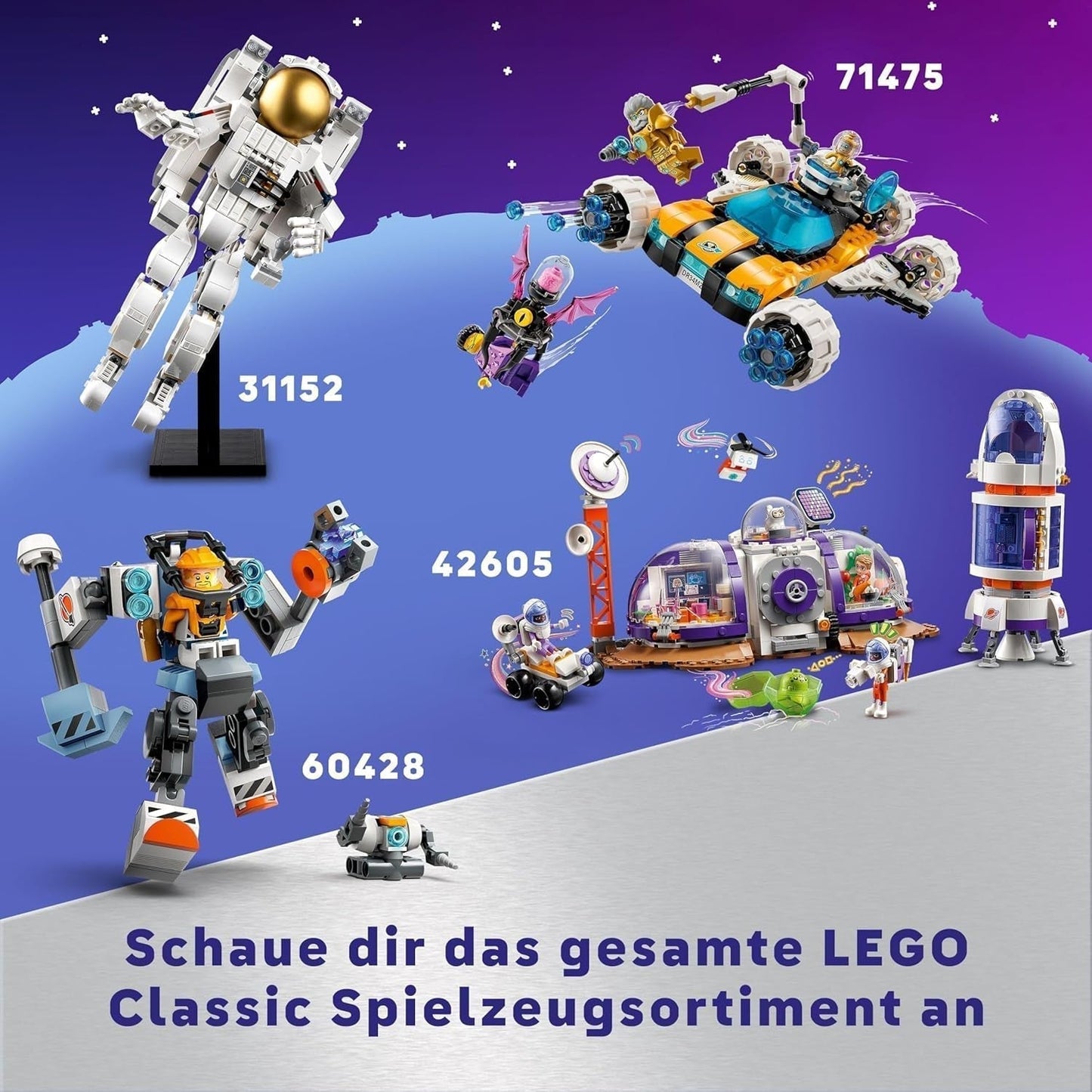 Il set della macchinina o dello shuttle spaziale LEGO Dreamzzz 2 in 1 di Mr Oz include le minifigure di Mr Oz, Albert e Jayden, regalo spaziale per bambini 8+ 71475 Set di costruzione Besuche den LEGO-Store